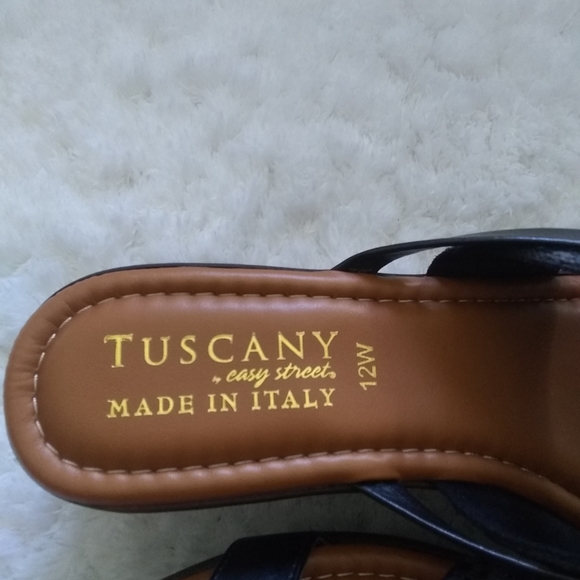 Tuscany Made in Italy Women's Wedge Platform Sandals Sz 12 A7 - Picture 7 of 11
